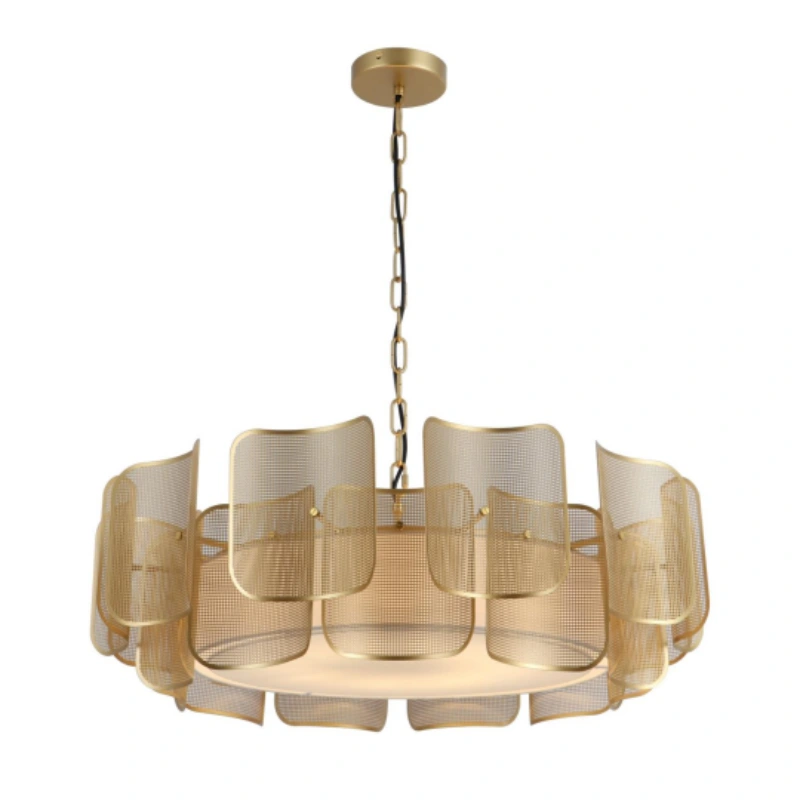 8-Lights tinklinis auksinis liustra