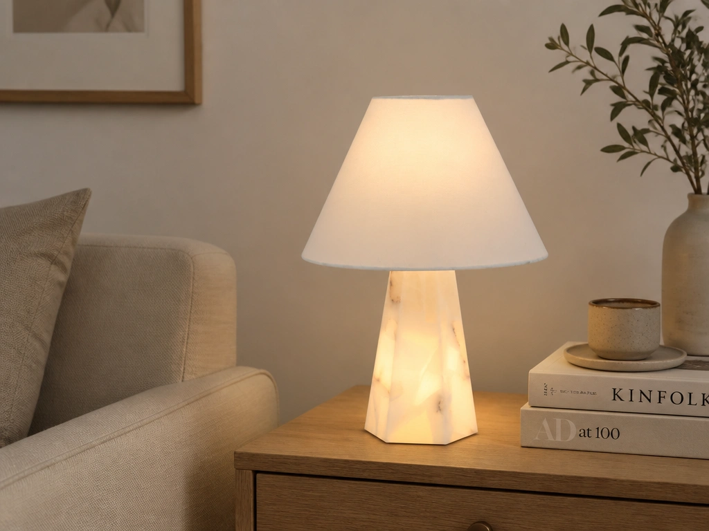Strong Lighting alabaster stone table light